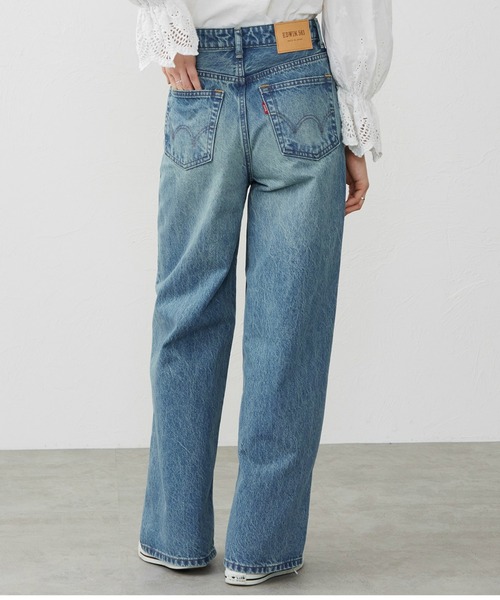 EDWIN(エドウィン)の「EDWIN LADYS 503 ワイド デニムパンツ ジーンズ(デニムパンツ・レディース・ダークインディゴブルー/ライトインディゴブルー/インディゴブルー・27/31/29/28/30)」の10枚目の写真