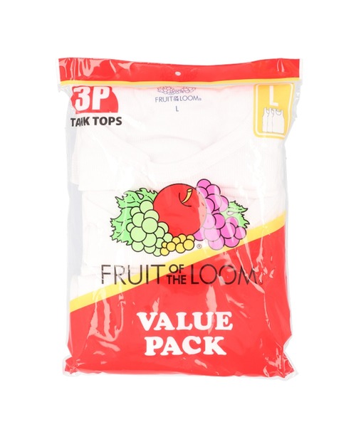 BACKYARD FAMILY(バックヤードファミリー)の「FRUIT OF THE LOOM リブタンクトップ3枚セット(タンクトップ・メンズ・ホワイト・L)」の4枚目の写真