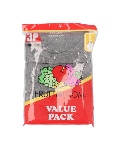 BACKYARD FAMILY(バックヤードファミリー)の「FRUIT OF THE LOOM リブタンクトップ3枚セット(タンクトップ・メンズ・ホワイト・L)」の5枚目の写真