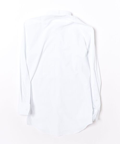 TOKYO SHIRTS（トウキョウシャツ）の「【透け防止】 形態安定ノンアイロン ウイングカラー 長袖ビジネスワイシャツ 白無地（ビジネスシャツ・メンズ・ホワイト・首回り43cm-裄丈86cm/首回り42cm-裄丈86cm/首回り42cm-裄丈82cm/首回り41cm-裄丈86cm/首回り41cm-裄丈82cm/首回り39cm-裄丈84cm/首回り39cm-裄丈80cm/首回り37cm-裄丈80cm）」の8枚目の写真