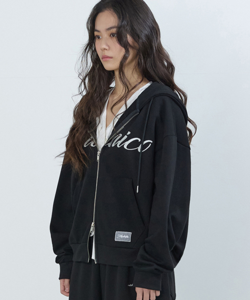 Mitchco Ford Parker Zip-up — джиппарка с молнией, чёрный