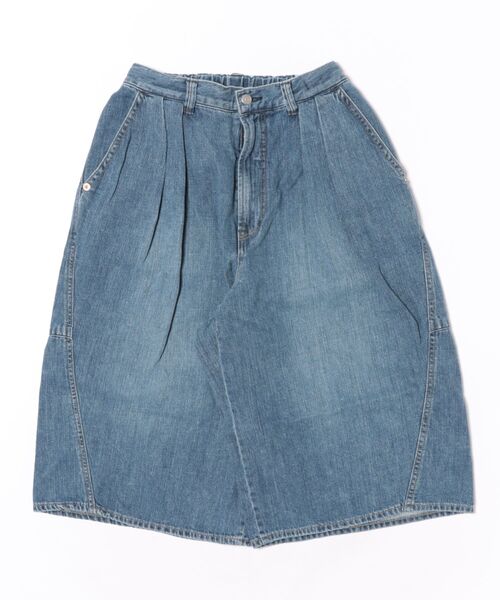 H.A.K（ハク）の「ドレープデニムガウチョパンツ（デニムパンツ・レディース・ネイビー/ブルー・1/2）」の5枚目の写真