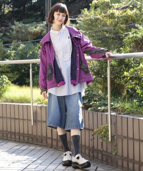 H.A.K（ハク）の「ドレープデニムガウチョパンツ（デニムパンツ・レディース・ネイビー/ブルー・1/2）」の7枚目の写真