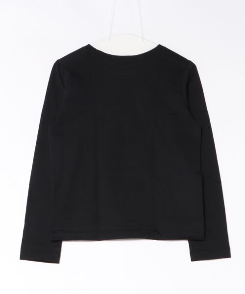 HANES（ヘインズ）の「【Hanes】1P Hanes T-SHIRTS KURO for HER　クルーネックロングスリーブTシャツ（Tシャツ/カットソー・レディース・ブラック・M）」の2枚目の写真