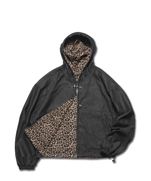 ROCKPSYCHO(ロックサイコ)の「レオパードデニムジップアップジャケット(デニムジャケット・メンズ・ブラック・LARGE/MEDIUM)」の6枚目の写真