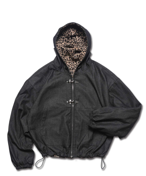 ROCKPSYCHO(ロックサイコ)の「レオパードデニムジップアップジャケット(デニムジャケット・メンズ・ブラック・LARGE/MEDIUM)」の13枚目の写真