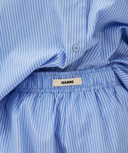 HANNE(アン)の「ストライプシャツセットアップ(シャツ/ブラウス・レディース・ブルー/ネイビー・FREE)」の14枚目の写真