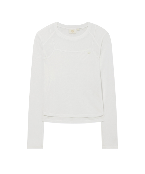 COVERNAT WOMAN(カバーナットウーマン)の「ウーマンシアーレイヤードロングスリーブホワイト(Tシャツ/カットソー・レディース・その他・WS/WM)」の2枚目の写真