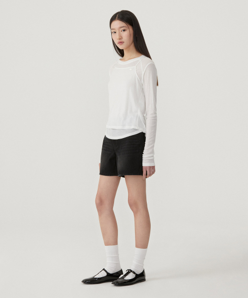 COVERNAT WOMAN(カバーナットウーマン)の「ウーマンシアーレイヤードロングスリーブホワイト(Tシャツ/カットソー・レディース・その他・WS/WM)」の5枚目の写真