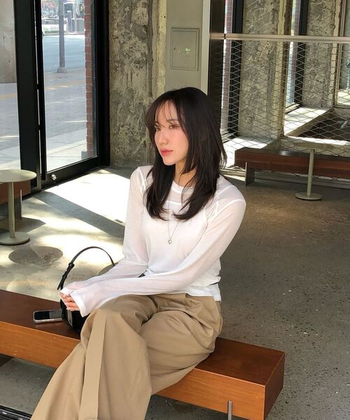 COVERNAT WOMAN(カバーナットウーマン)の「ウーマンシアーレイヤードロングスリーブホワイト(Tシャツ/カットソー・レディース・その他・WS/WM)」の10枚目の写真