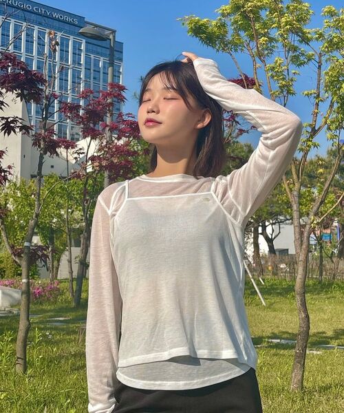 COVERNAT WOMAN(カバーナットウーマン)の「ウーマンシアーレイヤードロングスリーブホワイト(Tシャツ/カットソー・レディース・その他・WS/WM)」の11枚目の写真