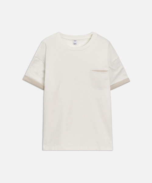 TOFFEE(トフィー)の「レイヤードポケットクロップTシャツ(ホワイト)(Tシャツ/カットソー・メンズ・その他・SMALL/MEDIUM/LARGE/X-LARGE)」の3枚目の写真