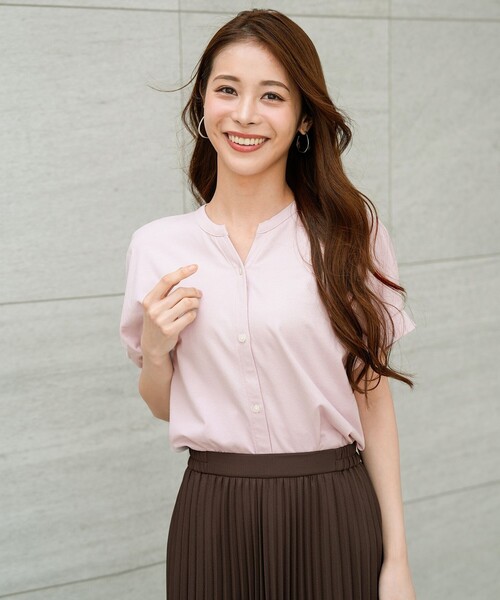ANY SIS(エニィスィス)の「【美ライン大人T】裾タックゆる プルオーバー(Tシャツ/カットソー・レディース・グレー系/ホワイト系/ピンク系/スカイブルー系・MEDIUM)」の7枚目の写真