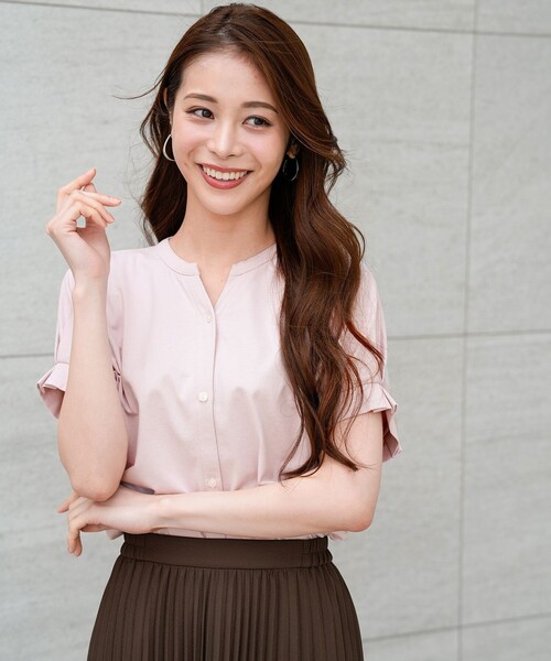 ANY SIS(エニィスィス)の「【美ライン大人T】裾タックゆる プルオーバー(Tシャツ/カットソー・レディース・グレー系/ホワイト系/ピンク系/スカイブルー系・MEDIUM)」の8枚目の写真