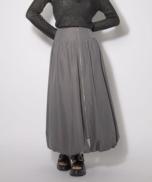 PAGEBOY（ページボーイ）の「ZIPバルーンロングスカート（スカート・レディース・ブラック/チャコールグレー・FREE）」の10枚目の写真