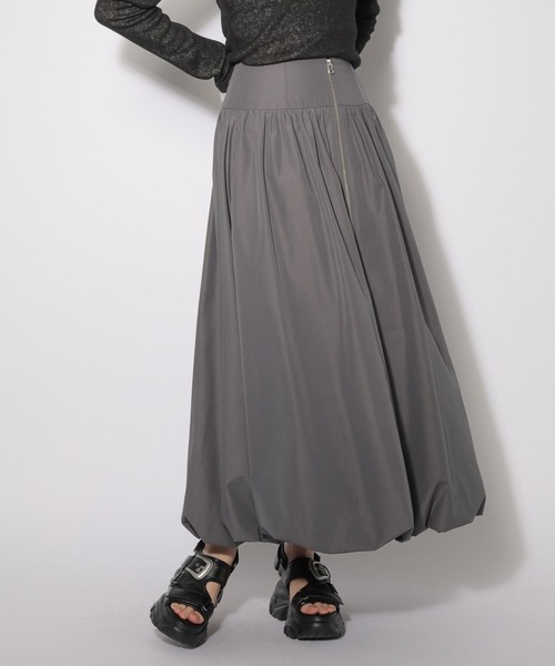 PAGEBOY（ページボーイ）の「ZIPバルーンロングスカート（スカート・レディース・ブラック/チャコールグレー・FREE）」の11枚目の写真