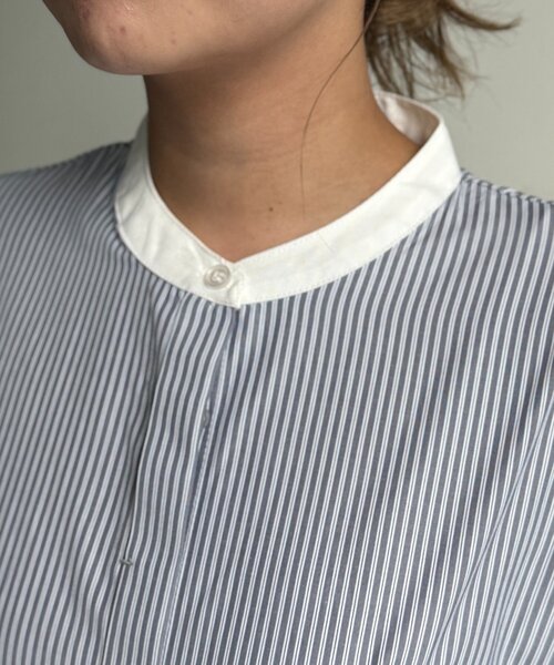 PENNEYS（ぺニーズ）の「【PENNEYS】ティアードシャツワンピース（ワンピース・レディース・サックスブルー/ベージュ/イエロー/チャコールグレー・FREE）」の9枚目の写真