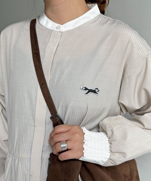 PENNEYS（ぺニーズ）の「【PENNEYS】ティアードシャツワンピース（ワンピース・レディース・サックスブルー/ベージュ/イエロー/チャコールグレー・FREE）」の18枚目の写真