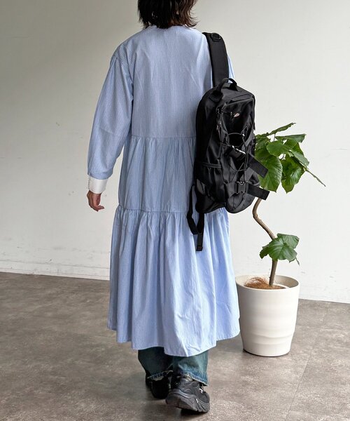 PENNEYS（ぺニーズ）の「【PENNEYS】ティアードシャツワンピース（ワンピース・レディース・サックスブルー/ベージュ/イエロー/チャコールグレー・FREE）」の21枚目の写真