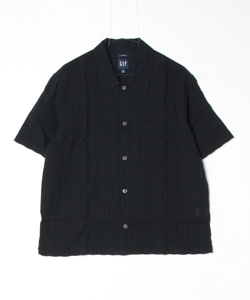 GAP(ギャップ)の「ドビー リラックスフィット ストレートヘムシャツ(シャツ/ブラウス・メンズ・ホワイト/ブラック・XS/S/M/L/XL)」の4枚目の写真