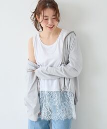 le.coeur blanc | 裾レースタンク(タンクトップ)