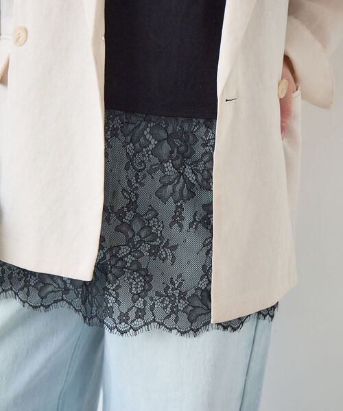 le.coeur blanc（ルクールブラン）の「裾レースタンク（タンクトップ・レディース・オフホワイト/ブラック・38）」の20枚目の写真