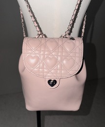 ハートキルティングチェーンミニリュック / heart quilted chain mini backpack ※※
