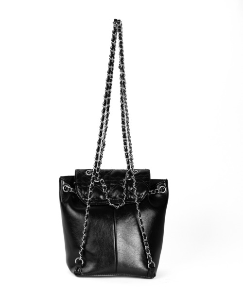 me+em select(ミームセレクト)の「ハートキルティングチェーンミニリュック / heart quilted chain mini backpack ※※(ショルダーバッグ・レディース・ブラック/アイボリー/ピンク・FREE)」の16枚目の写真