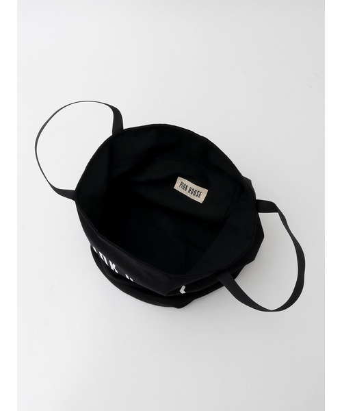 PINK HOUSE（ピンクハウス）の「ロゴプリントバケツ型バッグ（トートバッグ・レディース・キャメル/カーキ/ブラック/アイボリー/ピンク・フリー）」の16枚目の写真