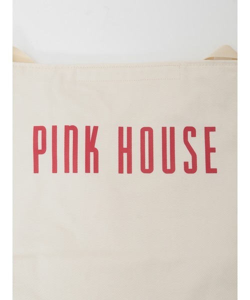 PINK HOUSE（ピンクハウス）の「ロゴプリントバケツ型バッグ（トートバッグ・レディース・キャメル/カーキ/ブラック/アイボリー/ピンク・フリー）」の17枚目の写真