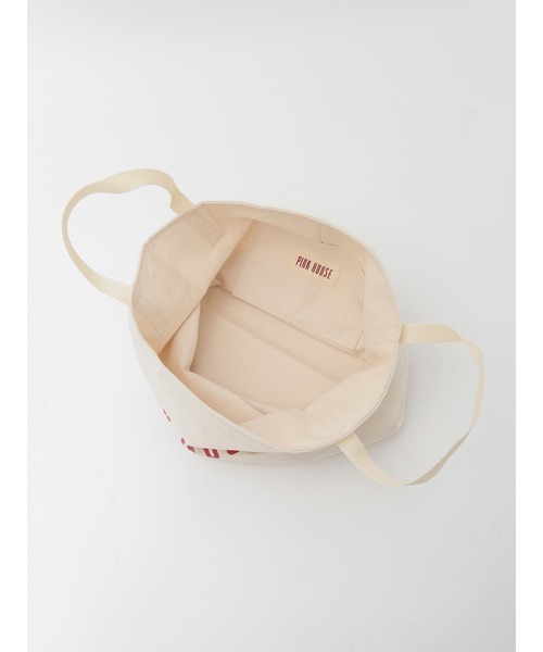 PINK HOUSE（ピンクハウス）の「ロゴプリントバケツ型バッグ（トートバッグ・レディース・キャメル/カーキ/ブラック/アイボリー/ピンク・フリー）」の18枚目の写真