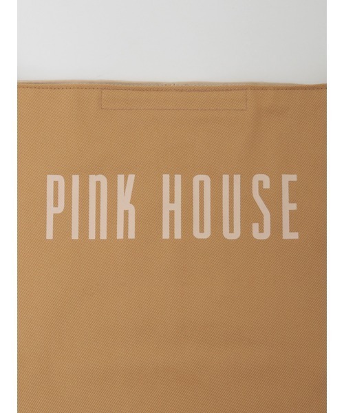PINK HOUSE（ピンクハウス）の「ロゴプリントバケツ型バッグ（トートバッグ・レディース・キャメル/カーキ/ブラック/アイボリー/ピンク・フリー）」の19枚目の写真