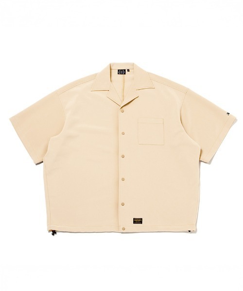 430（フォーサーティ）の「mhs2614- S-S POLY OC WIDE SHIRT オープンカラーシャツ(26-085)（シャツ/ブラウス・メンズ・ベージュ/ネイビー/ブルーグレー/ブラック・3/2/1/0）」の3枚目の写真