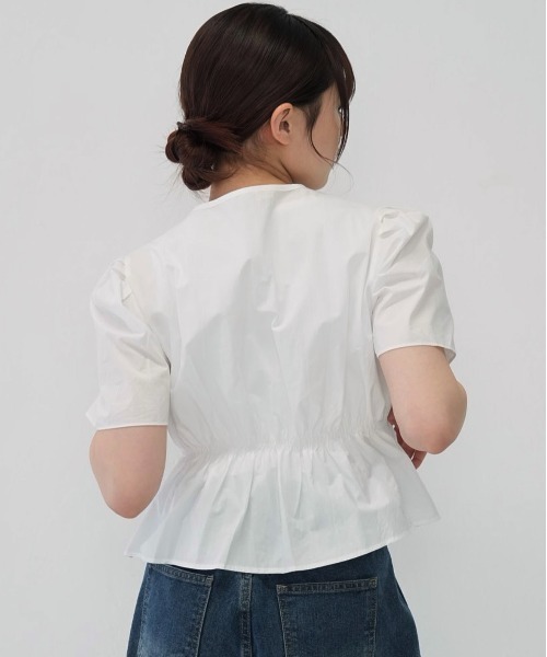 Enewd nina(エニュードニーナ)の「front ribbon blouse(シャツ/ブラウス・レディース・ホワイト・FREE)」の7枚目の写真