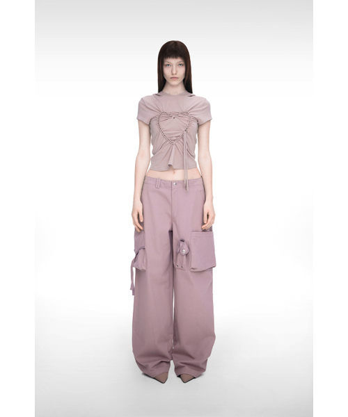 NACHE（ナチェ）の「STRAP WIDE CARGO PANTS (UNISEX) DUSTY PINK（その他パンツ・レディース・その他・0/1）」の2枚目の写真