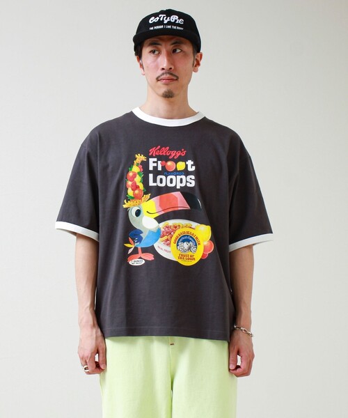 FRUIT OF THE LOOM(フルーツオブザルーム)の「【FTL × KELLOGGS】RINGER T-SHIRT(Tシャツ/カットソー・メンズ・ホワイト/ネイビー/チャコールグレー・L/M/S)」の21枚目の写真