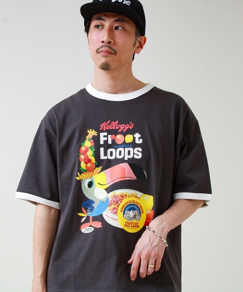 FRUIT OF THE LOOM(フルーツオブザルーム)の「【FTL × KELLOGGS】RINGER T-SHIRT(Tシャツ/カットソー・メンズ・ホワイト/ネイビー/チャコールグレー・L/M/S)」の19枚目の写真
