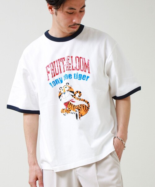 FRUIT OF THE LOOM(フルーツオブザルーム)の「【FTL × KELLOGGS】RINGER T-SHIRT(Tシャツ/カットソー・メンズ・ホワイト/ネイビー/チャコールグレー・L/M/S)」の16枚目の写真