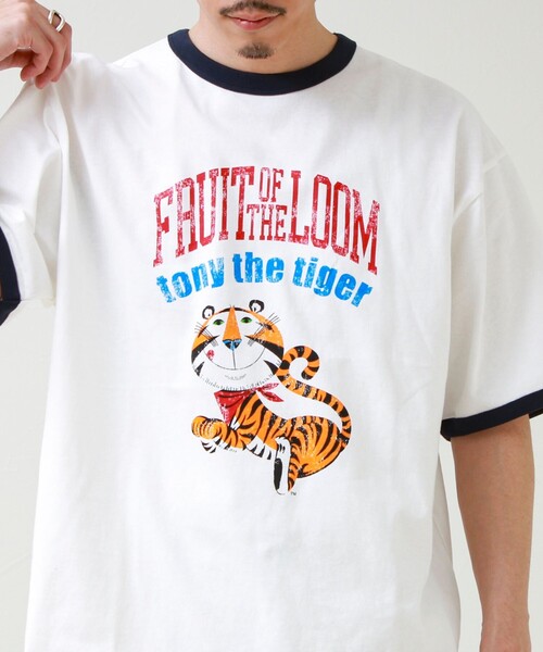 FRUIT OF THE LOOM(フルーツオブザルーム)の「【FTL × KELLOGGS】RINGER T-SHIRT(Tシャツ/カットソー・メンズ・ホワイト/ネイビー/チャコールグレー・L/M/S)」の15枚目の写真