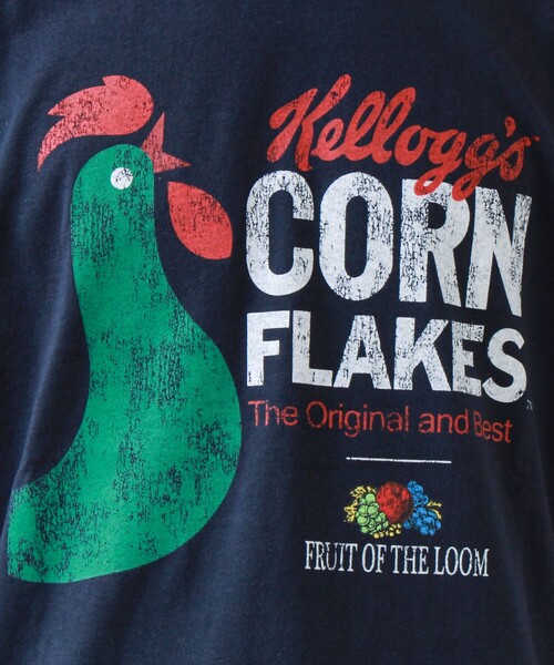 FRUIT OF THE LOOM(フルーツオブザルーム)の「【FTL × KELLOGGS】RINGER T-SHIRT(Tシャツ/カットソー・メンズ・ホワイト/ネイビー/チャコールグレー・L/M/S)」の7枚目の写真