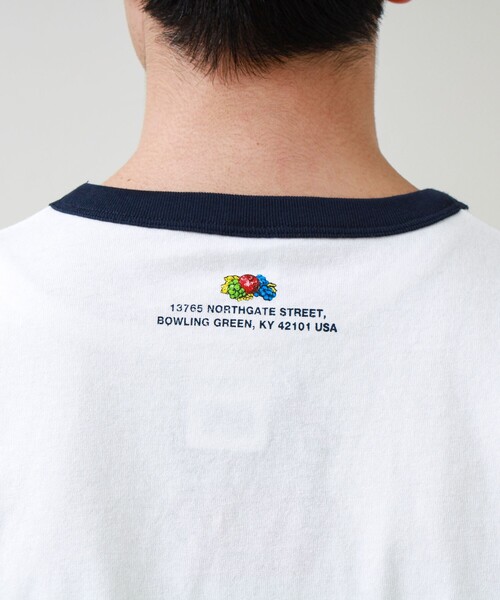 FRUIT OF THE LOOM(フルーツオブザルーム)の「【FTL × KELLOGGS】RINGER T-SHIRT(Tシャツ/カットソー・メンズ・ホワイト/ネイビー/チャコールグレー・L/M/S)」の5枚目の写真