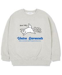 ボリングデイ 裏起毛オーバーサイズマンツーマンTシャツ オートミール