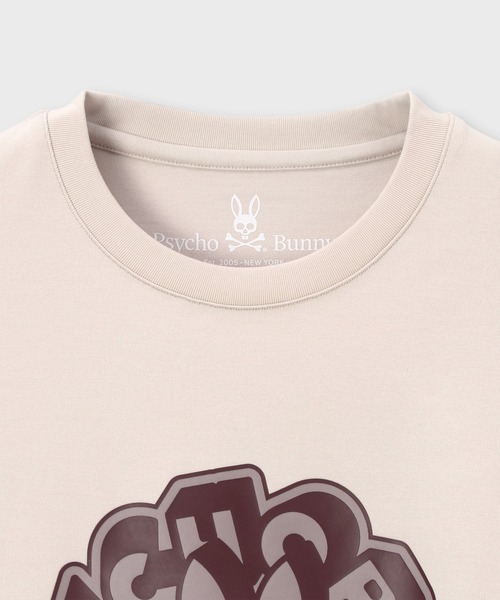 Psycho Bunny（サイコバニー）の「COOLMAX コミックフォント ロゴTシャツ（Tシャツ/カットソー・メンズ・ベージュ/ホワイト/ブラック・X-LARGE/LARGE/MEDIUM/SMALL）」の8枚目の写真