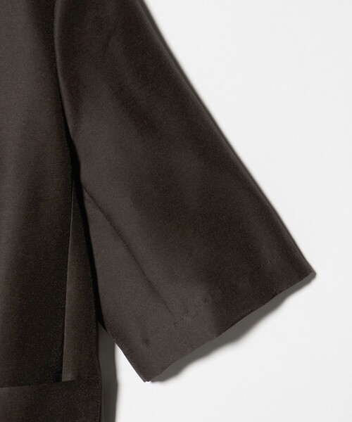 UNITED ARROWS（ユナイテッドアローズ）の「シアー ノーラペル ハーフスリーブ ジャケット ‐ウォッシャブル‐（テーラードジャケット・レディース・ダークブラウン/オフホワイト・38/36）」の14枚目の写真
