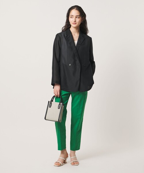 UNITED ARROWS(ユナイテッドアローズ)の「シアー テーラードジャケット ‐ウォッシャブル‐(テーラードジャケット・レディース・ライトブルー/ブラック/ダークブラウン・36/38)」の5枚目の写真