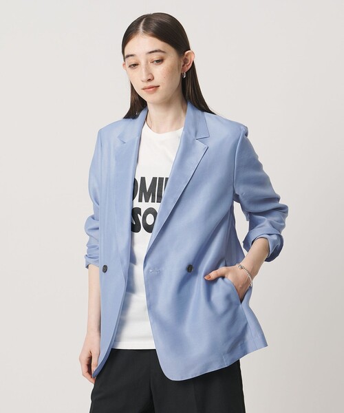 UNITED ARROWS(ユナイテッドアローズ)の「シアー テーラードジャケット ‐ウォッシャブル‐(テーラードジャケット・レディース・ライトブルー/ブラック/ダークブラウン・36/38)」の8枚目の写真