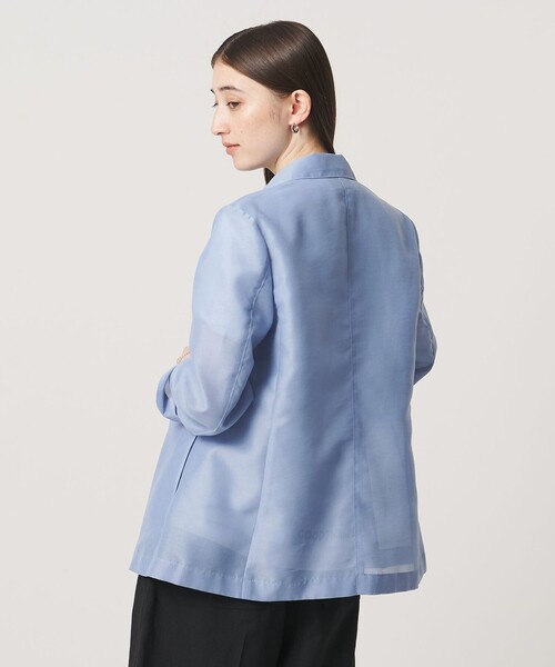 UNITED ARROWS(ユナイテッドアローズ)の「シアー テーラードジャケット ‐ウォッシャブル‐(テーラードジャケット・レディース・ライトブルー/ブラック/ダークブラウン・36/38)」の9枚目の写真