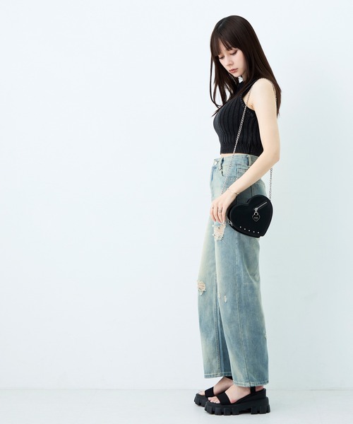 GYDA(ジェイダ)の「【WEB限定商品】GYDA (ジェイダ)3WAYミニショルダーバッグ GY-B462 ハート南京錠シリーズ(ショルダーバッグ・レディース・ブラック・FREE)」の2枚目の写真