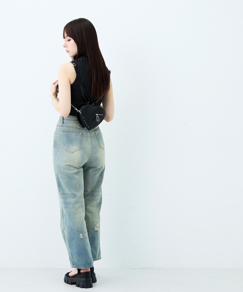 GYDA(ジェイダ)の「【WEB限定商品】GYDA (ジェイダ)3WAYミニショルダーバッグ GY-B462 ハート南京錠シリーズ(ショルダーバッグ・レディース・ブラック・FREE)」の4枚目の写真