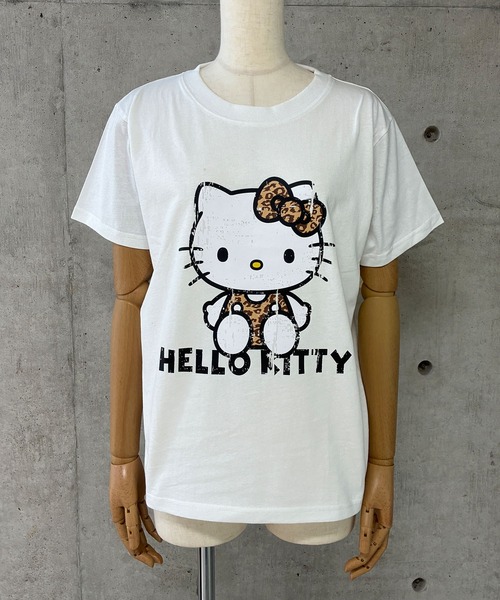 GLAMOROUS JANE(グラマラスジェーン)の「HELLO KITTYレオパード柄半袖Tシャツ(Tシャツ/カットソー・レディース・レッド/オフホワイト/チャコールグレー/ブラック・FREE)」の17枚目の写真